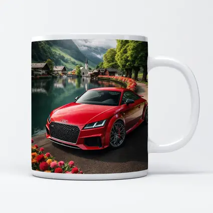 Audi TT RS Red Alpine Village Lake