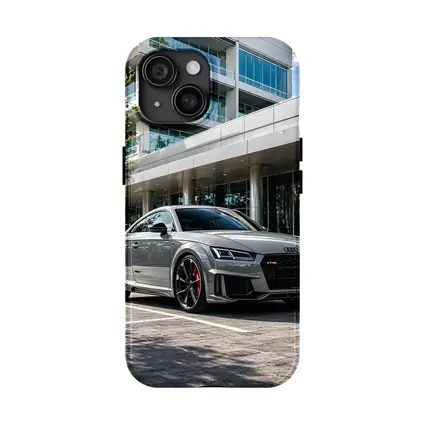 Audi TT RS Grey Urban Building Setting