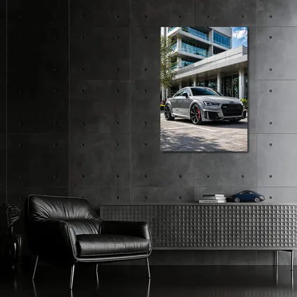 Audi TT RS Grey Urban Building Setting