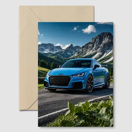 Audi TT RS Blue Mountain Road Scenery