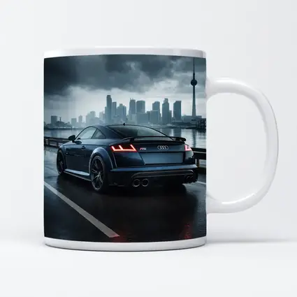 Audi TT RS Dark Rainy City Street