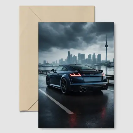 Audi TT RS Dark Rainy City Street