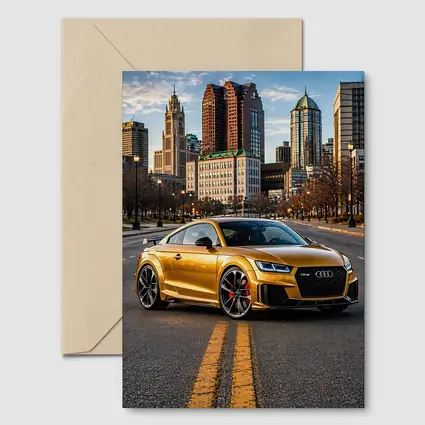 Audi TT RS Gold City Street Scene