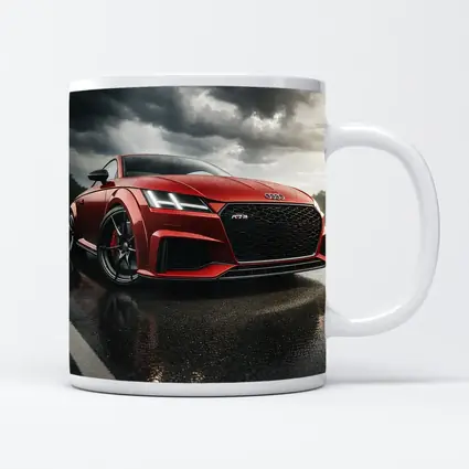 Audi TT RS Red Car Stormy Skies