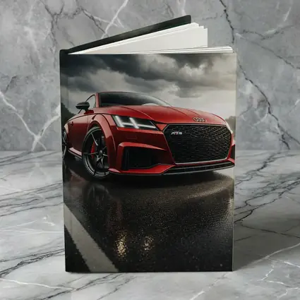 Audi TT RS Red Car Stormy Skies