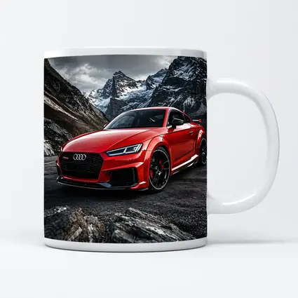 Audi TT RS Red Mountain Rocky Backdrop