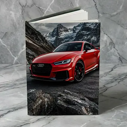 Audi TT RS Red Mountain Rocky Backdrop