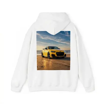 Audi TT RS Yellow On Beach Shore