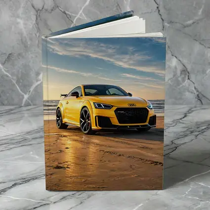 Audi TT RS Yellow On Beach Shore