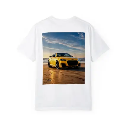Audi TT RS Yellow On Beach Shore