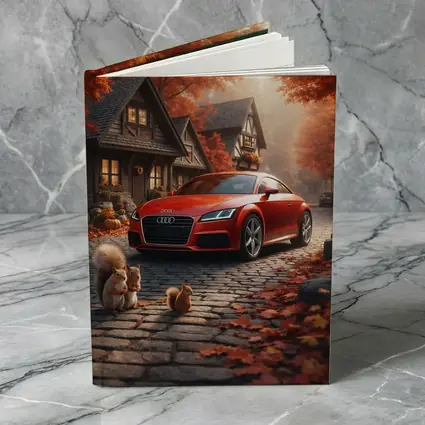 Audi TT Red Sports Car Autumn Cottage