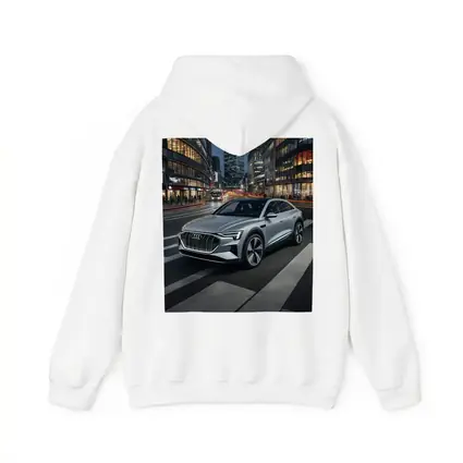 Audi E-Tron Silver SUV City Night