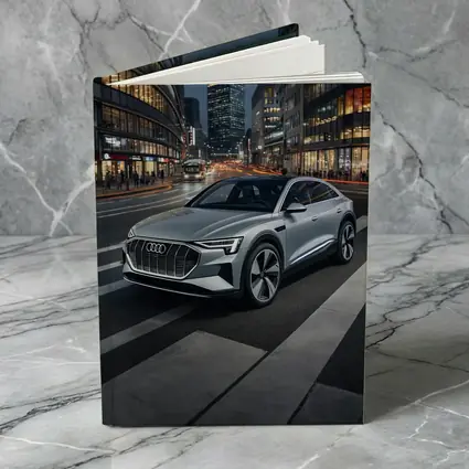 Audi E-Tron Silver SUV City Night