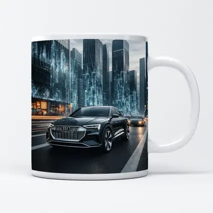 Audi Q4 Electric SUV Futuristic City Night