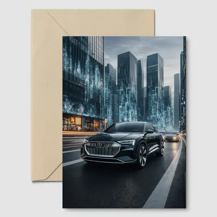 Audi Q4 Electric SUV Futuristic City Night