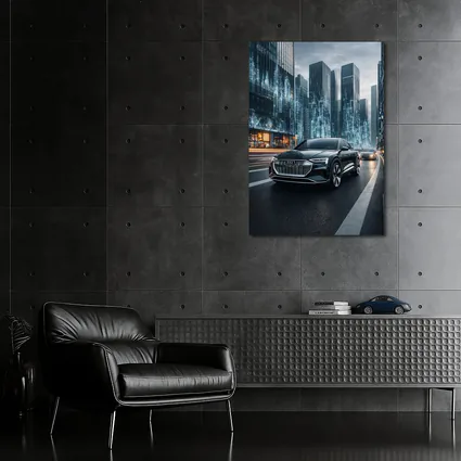 Audi Q4 Electric SUV Futuristic City Night