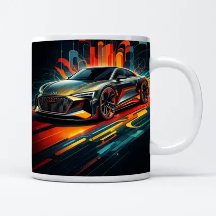 Audi E-Tron GT Abstract Neon Art