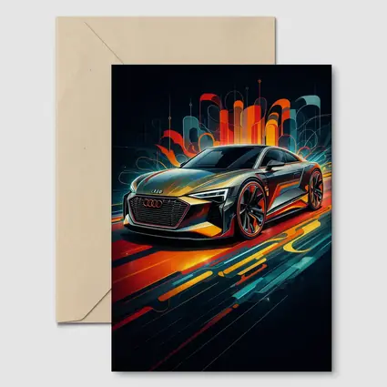 Audi E-Tron GT Abstract Neon Art