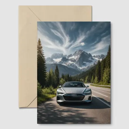 Audi E Tron GT Alpine Mountain Road