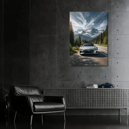 Audi E Tron GT Alpine Mountain Road