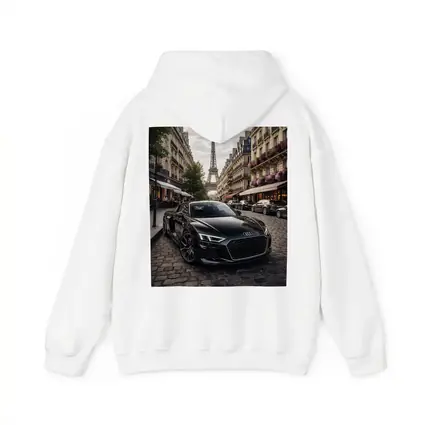 Audi R8 Black Sports Car Paris Street