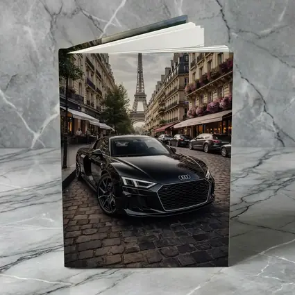 Audi R8 Black Sports Car Paris Street