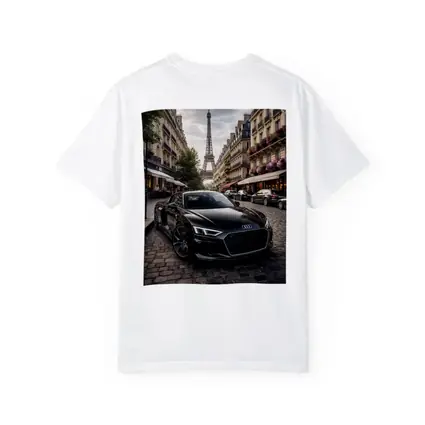 Audi R8 Black Sports Car Paris Street
