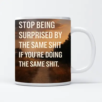 Stop Being Surprised Motivational Quote Sunset Path