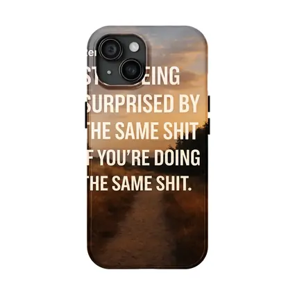 Stop Being Surprised Motivational Quote Sunset Path