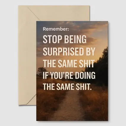 Stop Being Surprised Motivational Quote Sunset Path