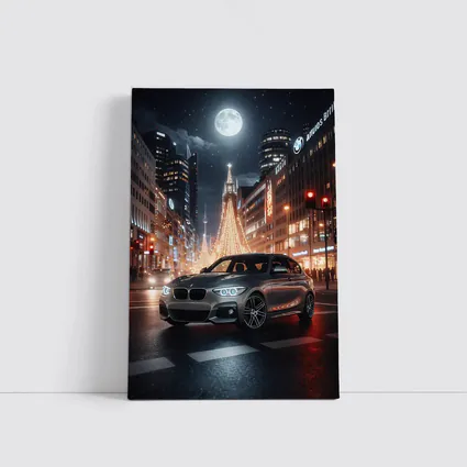 BMW 1 Series Night City Street Scene