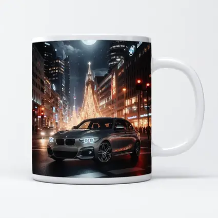 BMW 1 Series Night City Street Scene