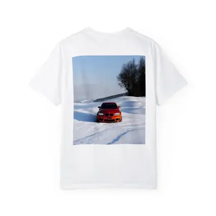 BMW 1M Coupe Orange Snow Winter Drive