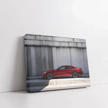 BMW 2 Series Gran Coupe Red Concrete Wall