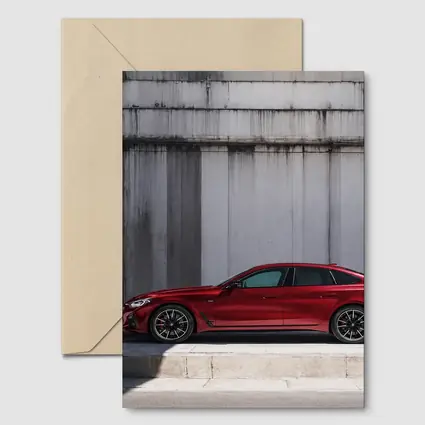 BMW 2 Series Gran Coupe Red Concrete Wall