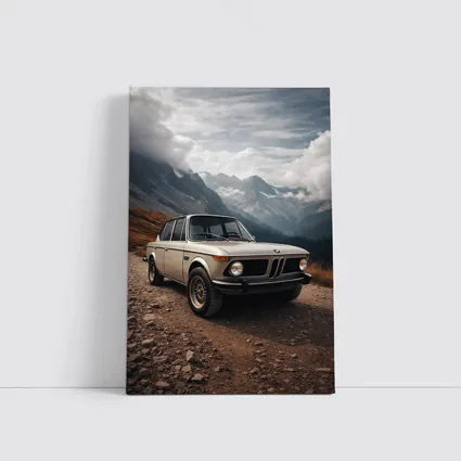 BMW 2002 Classic Car Mountain Road