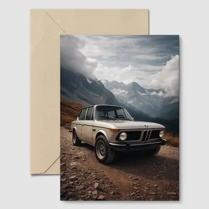 BMW 2002 Classic Car Mountain Road