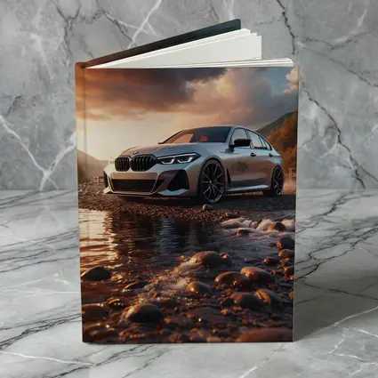 BMW 3 Series Parked by Rocky River