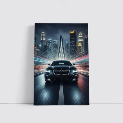 BMW Four Series Night City Bridge Drive