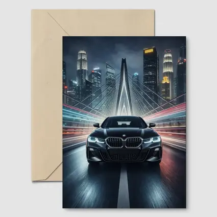 BMW Four Series Night City Bridge Drive