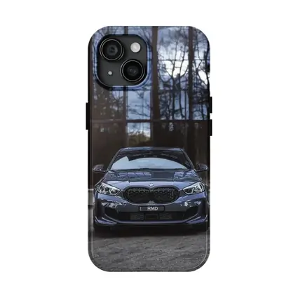 BMW M135i Front View Glass Building