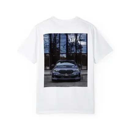 BMW M135i Front View Glass Building