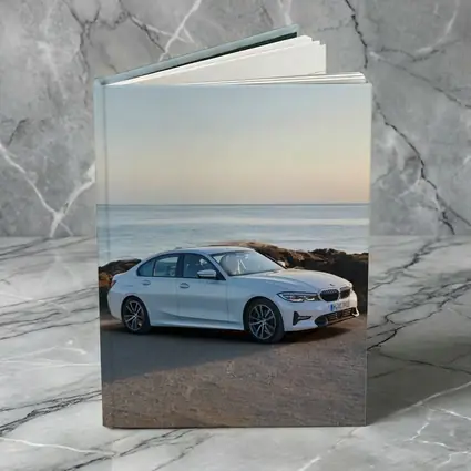 BMW 3 Series White Sedan Coastal Scene