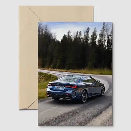 BMW 4 Series Coupe On Winding Forest Road