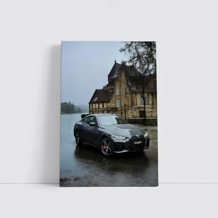 BMW 4 Series Coupe Rainy European Backdrop