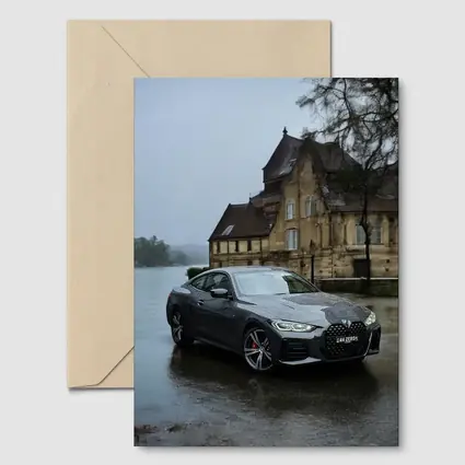 BMW 4 Series Coupe Rainy European Backdrop