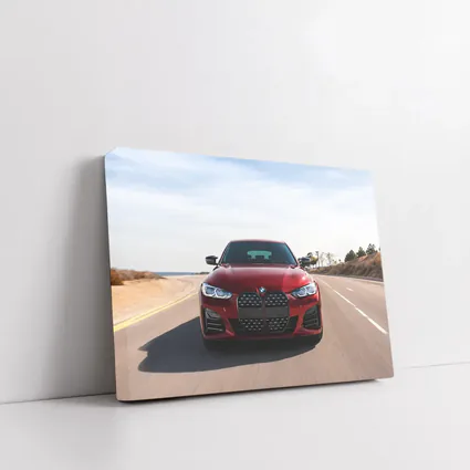 BMW Four Series Red Driving Open Road