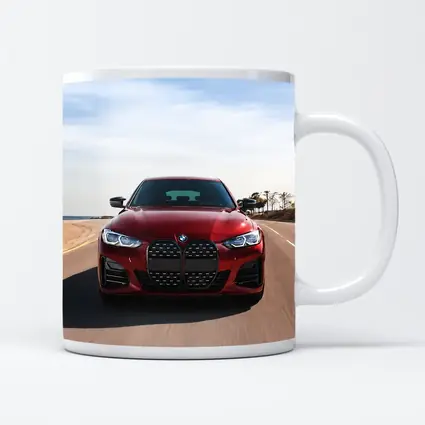 BMW Four Series Red Driving Open Road
