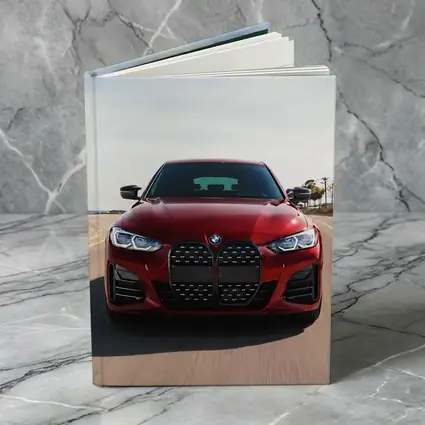 BMW Four Series Red Driving Open Road