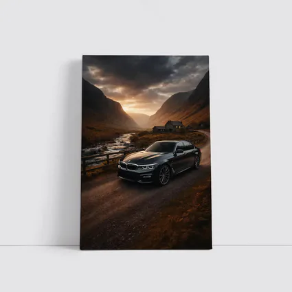 BMW Five Series Dark Scottish Highland Valley